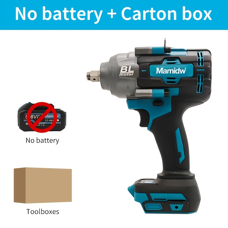 Image of 2100n.m Cordless Electric Screwdriver High Torque Brushless Electric Screwdriver Set 18v Auto Repair Tools For Makita 18v Battery, No Battery