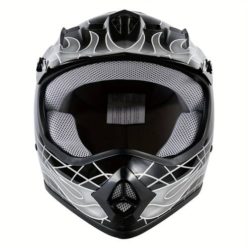 dot youth teen black blue for street dirt bike motorcycle xl