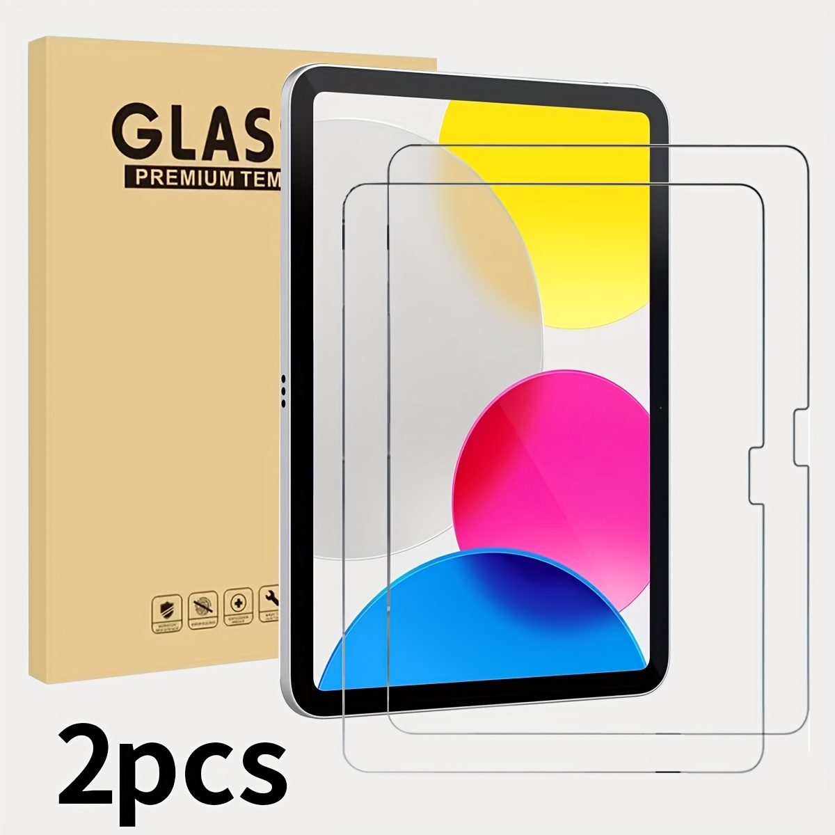 TEMU Lot de 2 - Protecteurs d'écran en verre trempé 9H pour iPad 11 2025/iPad 10 2022, mate, film durable aux rayures, installation , compatible avec