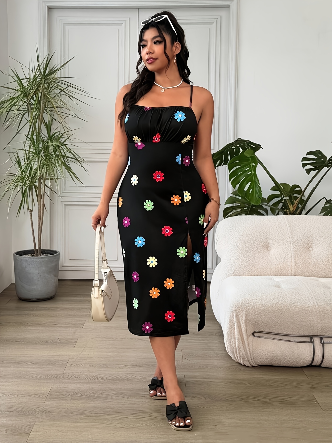 party dress rose gold LaDivine CH189S A Line Sequin Tea Length cocktail Dress
