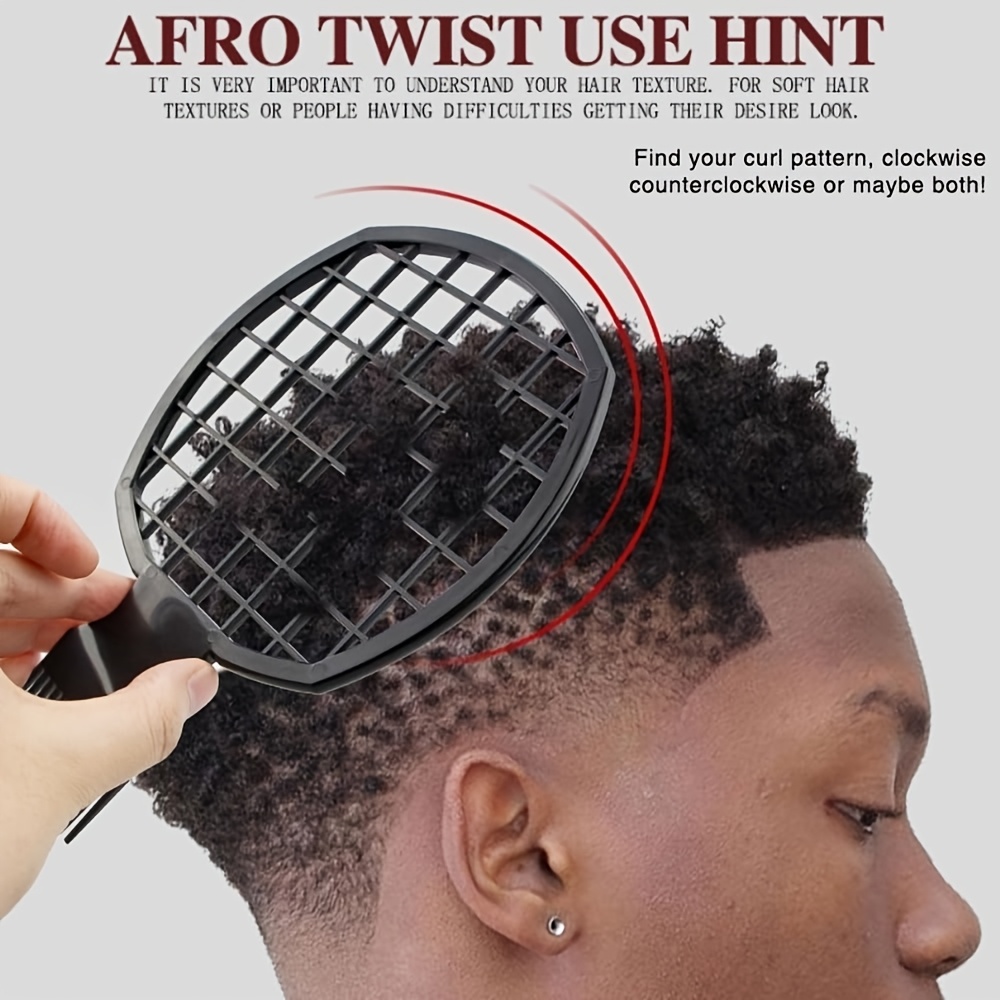   hair twist comb hair sponge brush and metal hair pick comb set for men women  y hair 2 in 1 afro hair coil pick comb   brush 2pcs