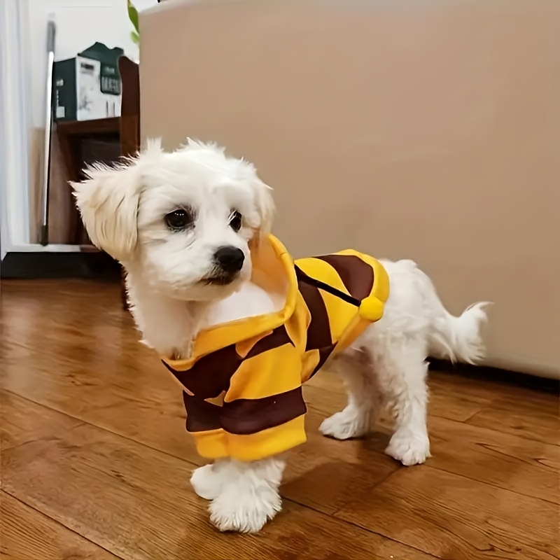 1 piece cute bee themed pet sweater for small to medium dogs and cats cozy   costume yellow striped designs perfect easter gift idea Product details 8