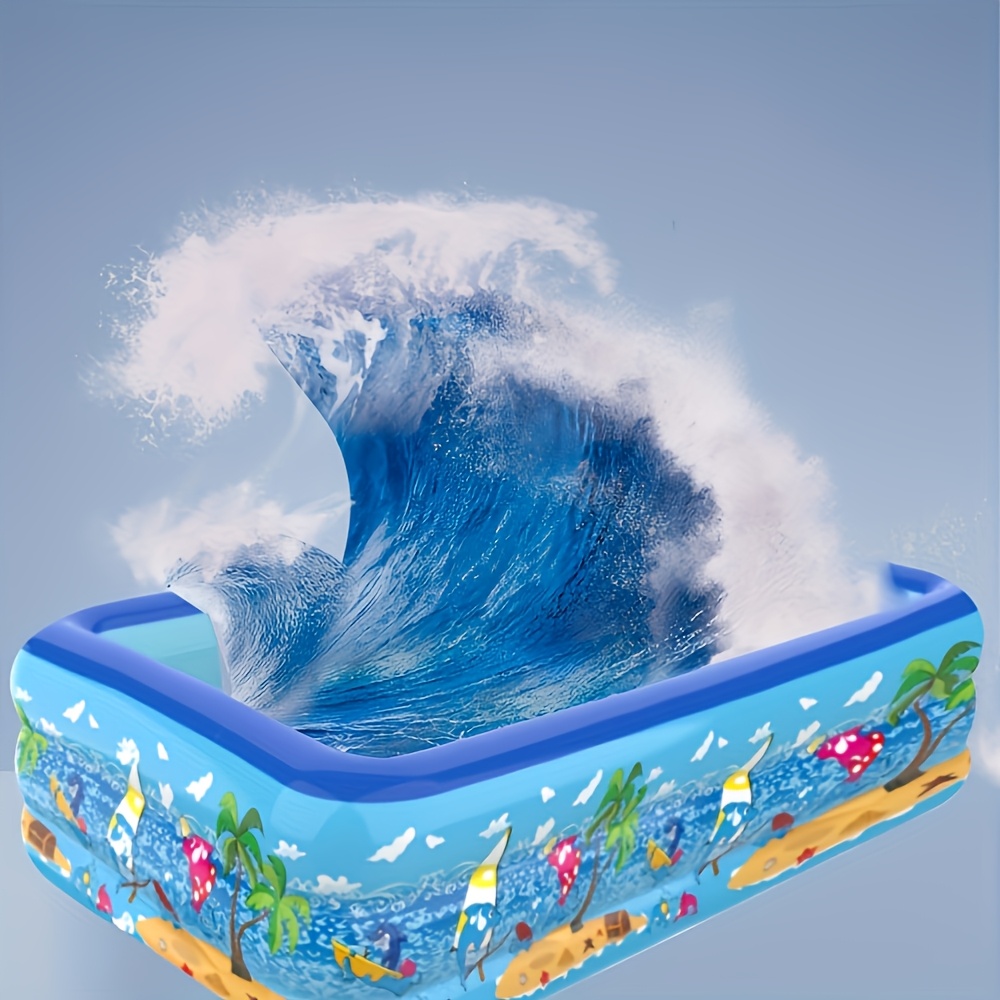 Kids Ocean-Themed Playhouse with Ball Pool - Large Indoor/Outdoor play tent, Blue Birthday Party Decoration, Sturdy Lightweight Construction for Boys & Girls, Imaginative Beach Villa for dolls & water play