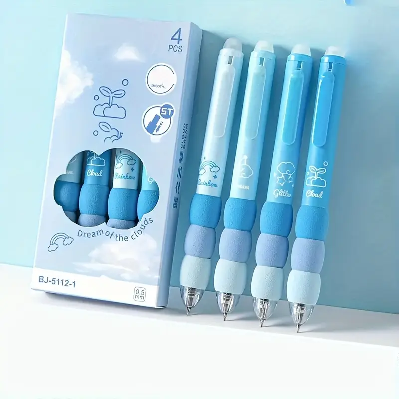12 cute cartoon erasable gel pens with , retractable 0.5mm tip, black ink - cute animal and food designs, diary - back to school supplies, gifts, cute pens, writing instruments, pens for writing, cute pens for, pens set, erase able pen, diary writing, pens and crayons, creative drawing, secure storage, lightweight design, smooth writing experience, desk essentials, travel accessories, quality plastic material Product details 6