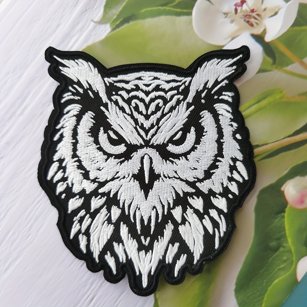 E-shop 1 Stück schwarzer Stickpatch, Heißprägung/Stickerei, für DIY-Modeaccessoires, Hüte, Rucksäcke, Kleidung Bastelarbeiten