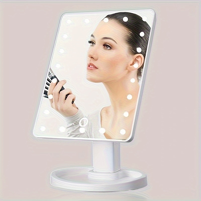 

360-degree Rotating Makeup Mirror With Led Lights, 16/22 Leds Lighted Luminous Cosmetic Mirror, Beauty Mirror For Makeup Application