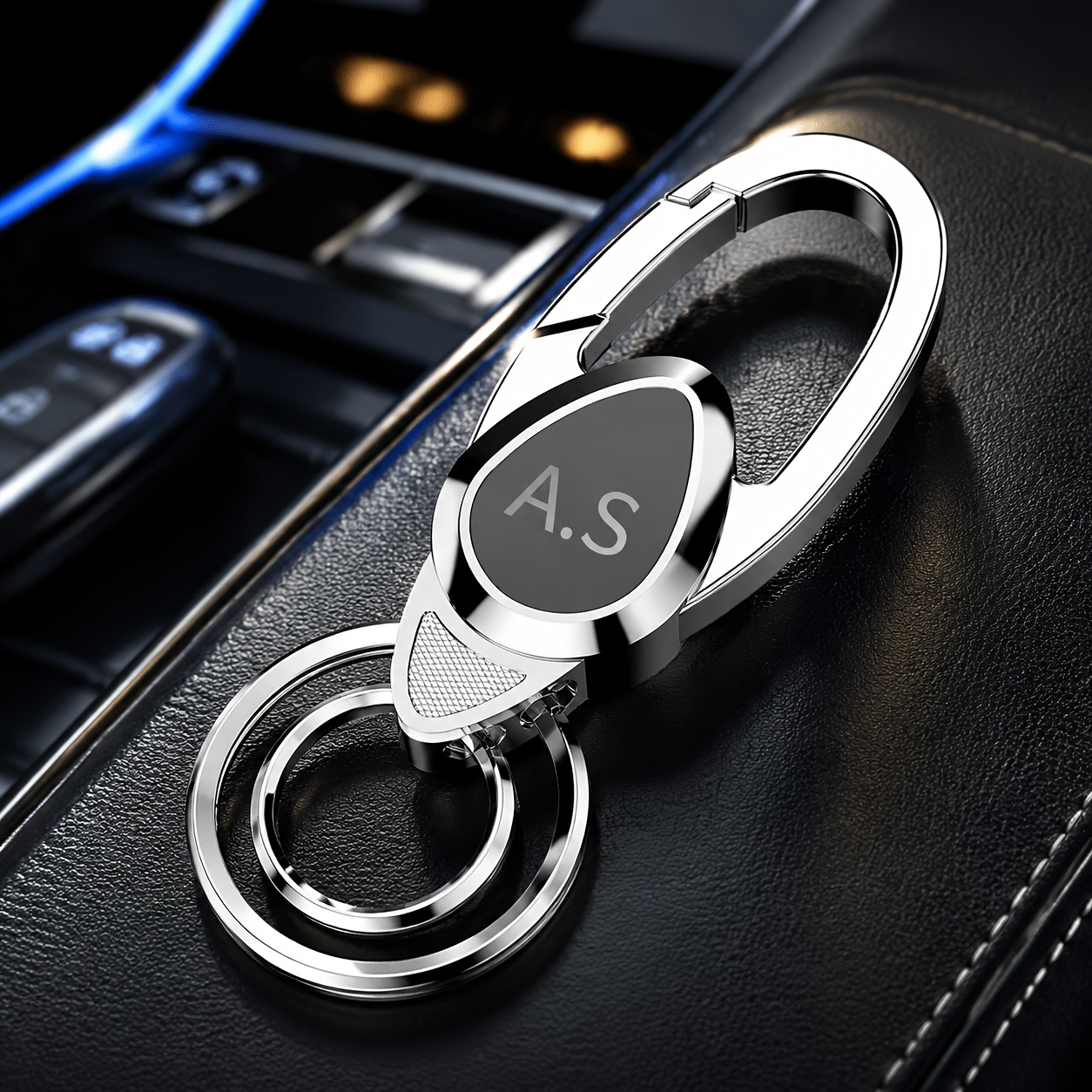 TEMU Personalized Laser Engraved Metal Car Keychain, Custom Name Text Key Chain, Durable Rustproof Holiday Gift For Boyfriend Husband Father