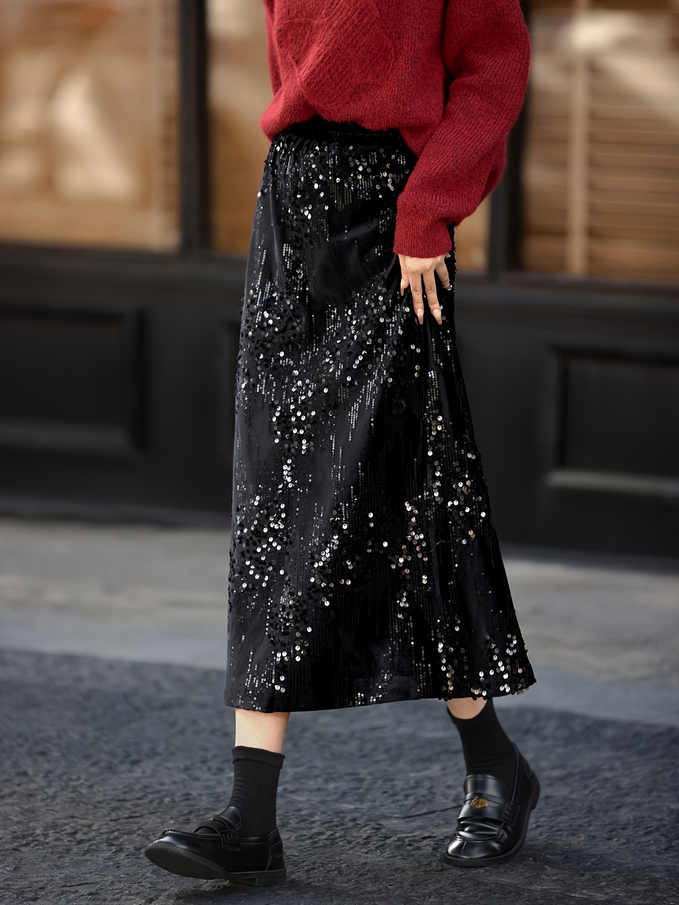velvet skirt sold on Temu United States
