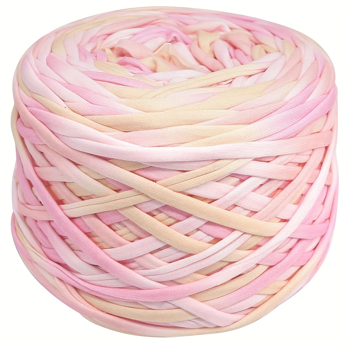 400g T-shirt Yarn Elastic Fabric Crochet Cloth Yarn For Knitting, 130 Yards Spaghetti Yarn Thick Knitting Yarn For Hand Bag Basket Cushion Crocheting Projects, Home Decor