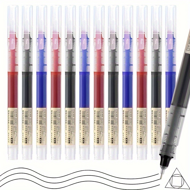 

15-piece Premium Gel Ink Pens, 0.5mm Fine Point, Quick-dry & Smudge-free, Transparent Barrel - Ideal For Office, School & Writing