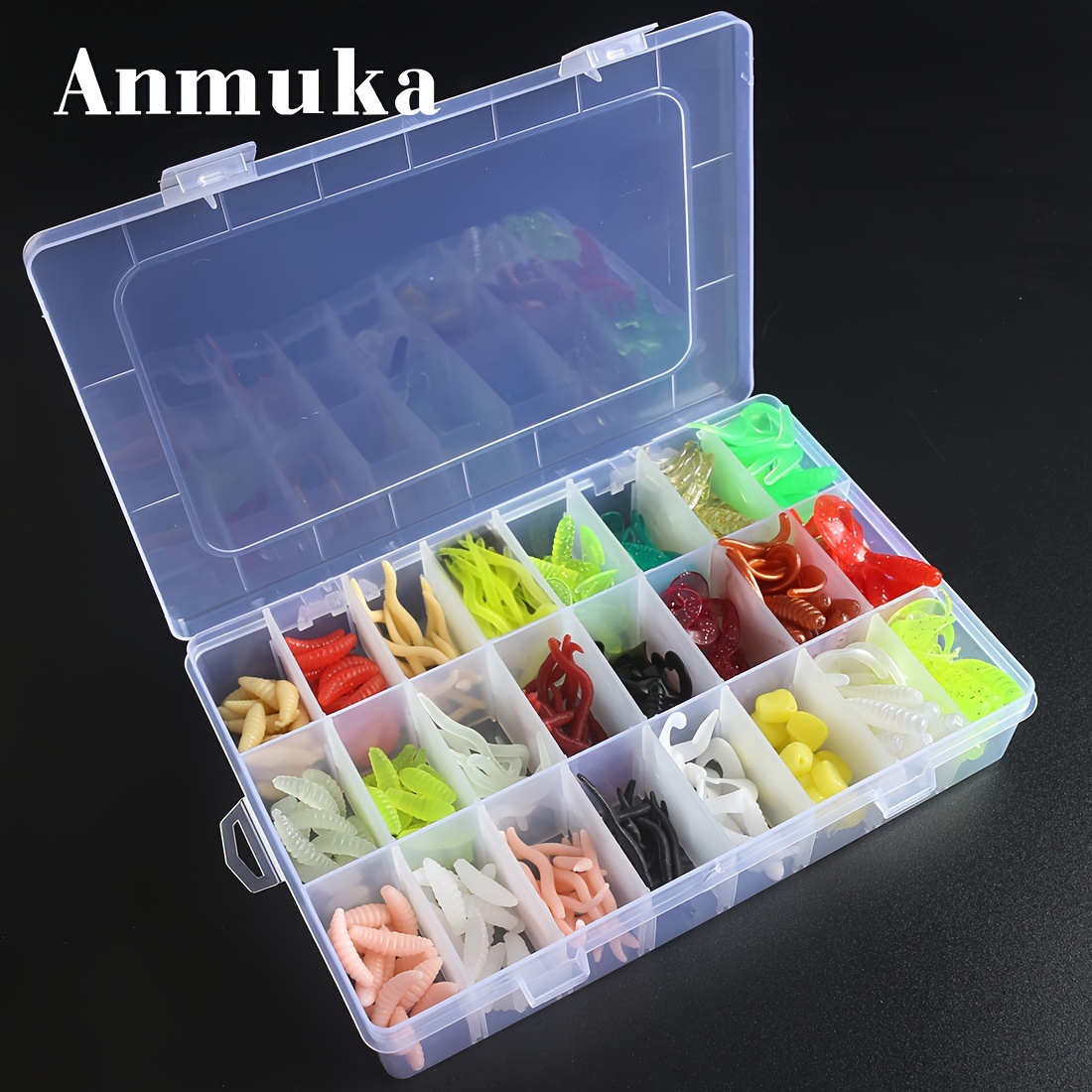 

285pcs/190pcs Premium Soft Fishing Lures Variety Pack - Includes Bread Worms, Red Worms, Earthworms, Single And Double Tail Shrimp - Perfect For Freshwater And Saltwater Fishing