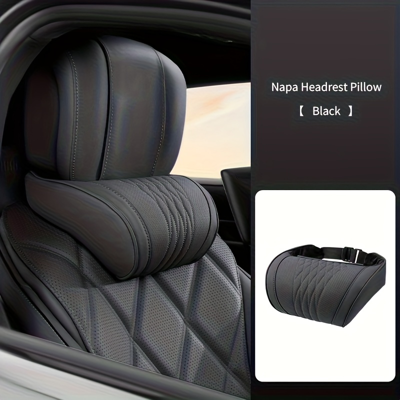 E-shop Luxus-Autokopfkissen, Nappa-Kopfstütze, Sitzkissen, Nackenstützkissen, Autositzkissen, Bequem atmungsaktiv, Lenden- Nackenstütze, Exquisite