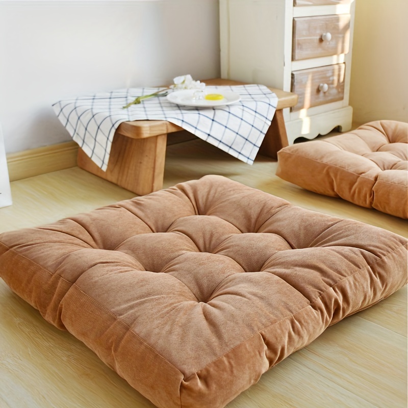 

Soft And Fluffy Velvet Floor Cushions: 10 Colors, Extra Thick, Suitable For Home Office, Yoga, Or Outdoor Use