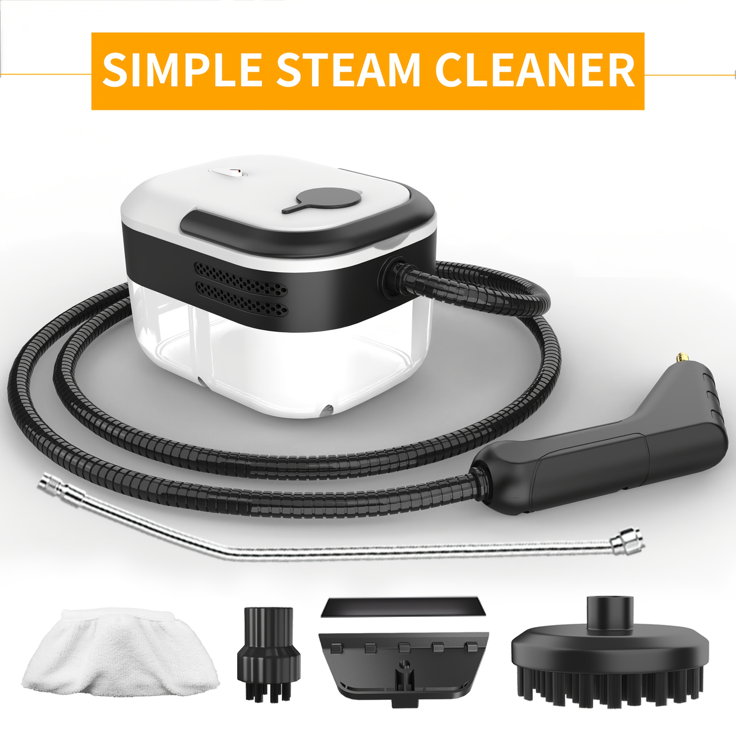 TEMU High Pressure Steam Cleaner, Household Steam Cleaner Handheld, Suitable For Kitchen Fume, Sofa, Small Air Conditioning, Washing Machine, 35pcs Accessory Set (without Steam Cleaner)