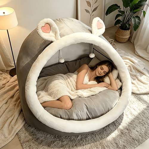 1pc human pet interactive bed extra large cat and dog bed human size lazy sofa pet bed parent child co sleeping pet bed removable and washable