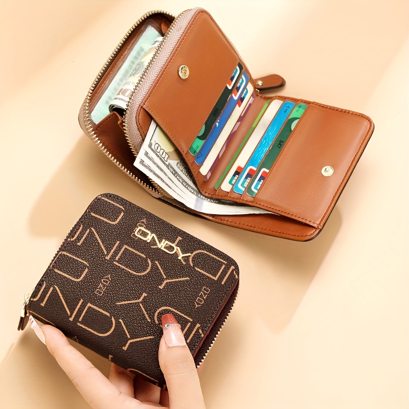 

Ondy Vintage-style Short Wallet With Multiple Card Slots, Leather, Snap Closure - Couples, Small Wallet