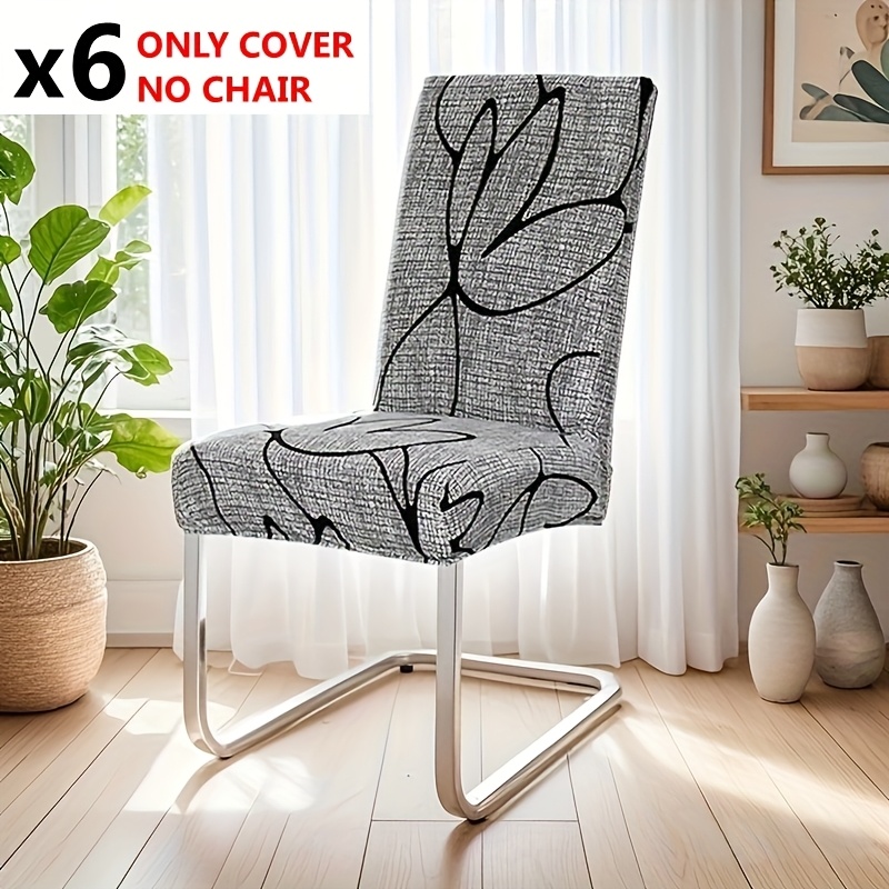 Image of 4pcs Or 6pcs Stretch Elastic Chair Covers - -piece Slipcovers Suitable For Home, Hotel, Banquet Dining Chairs - Removable Washable Protectors (4/6 Chairs)