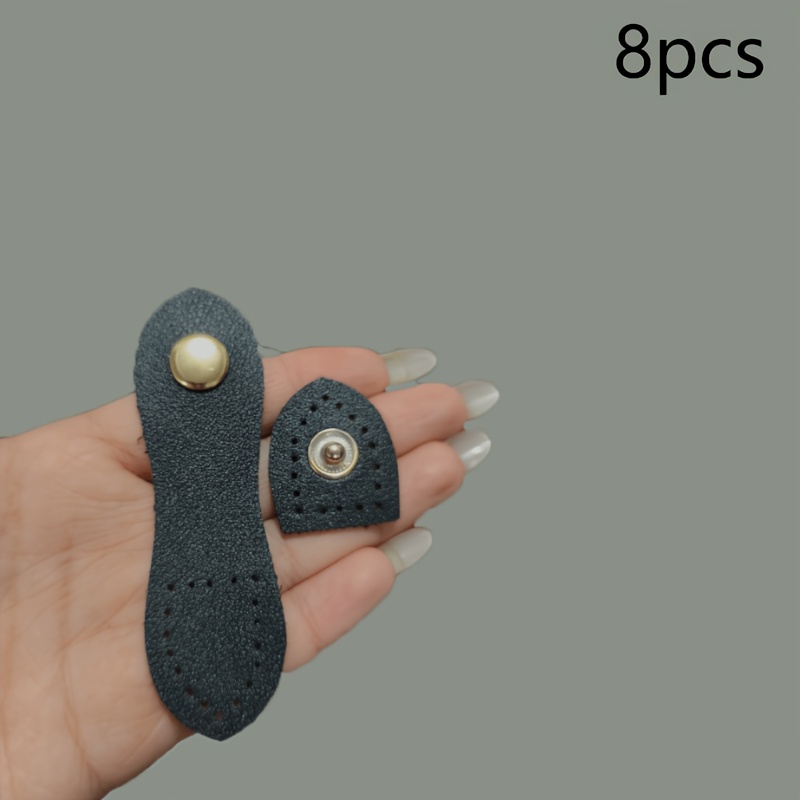E-shop 8 Stück handgefertigte UP-Taschenverschluss-Verschlüsse 9 cm, mit Metallring und Kunstlederriemen, geeignet für Handtaschen, Geldbörsen,