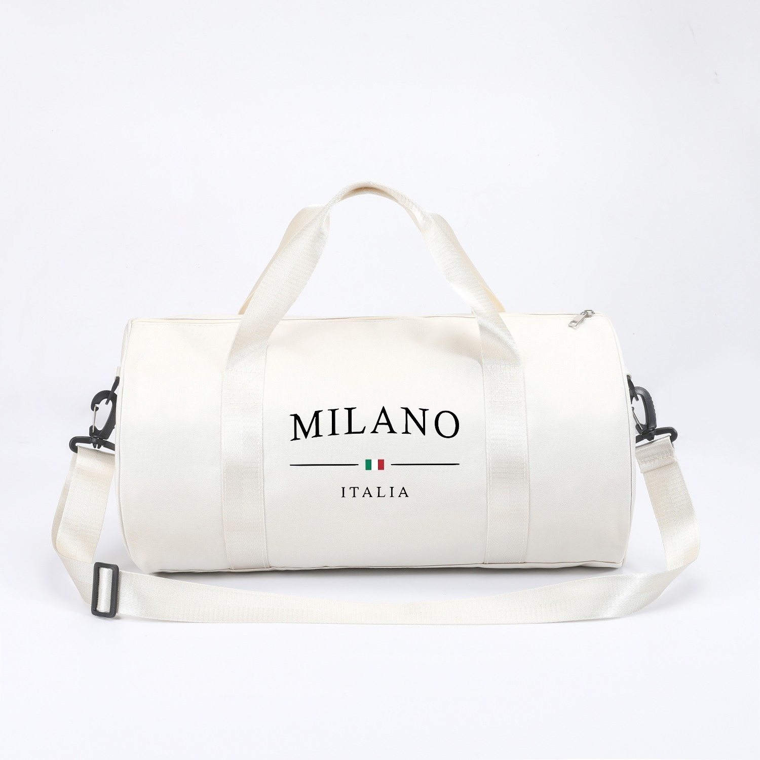TEMU Pattern Cylinder Style Handbag - Compact Bag For Traveling, Spacious Lightweight Duffel With Adjustable Strap And Safe Zipper