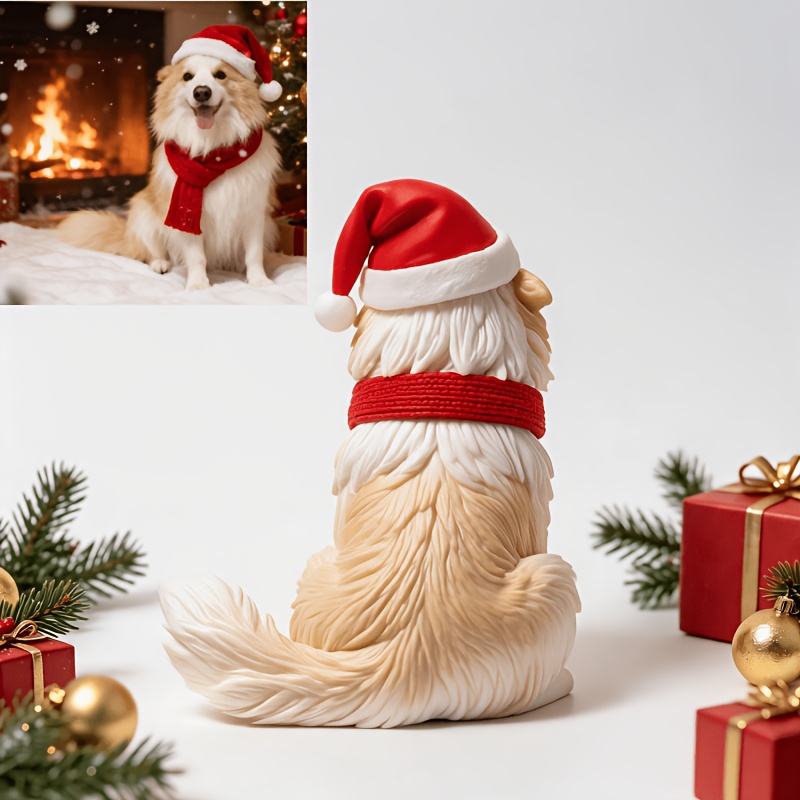 Personalized Single Dog Ornament Figure, Hand-Painted Resin Sculpture