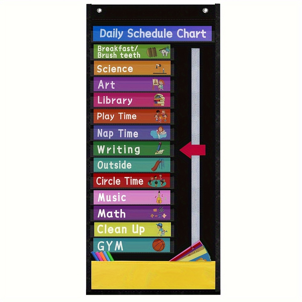 

1pc Arrow , Organization Tool, Plastic , Hanging Educational For Effective Time Management, Includes And Strips & Sewing