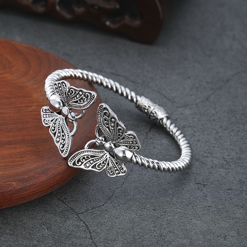 TEMU Pulsera tipo brazalete con de estilo vintage, de cobre, para fiestas de moda, adecuada para uso diario casual, ideal para cualquier ocasión y un