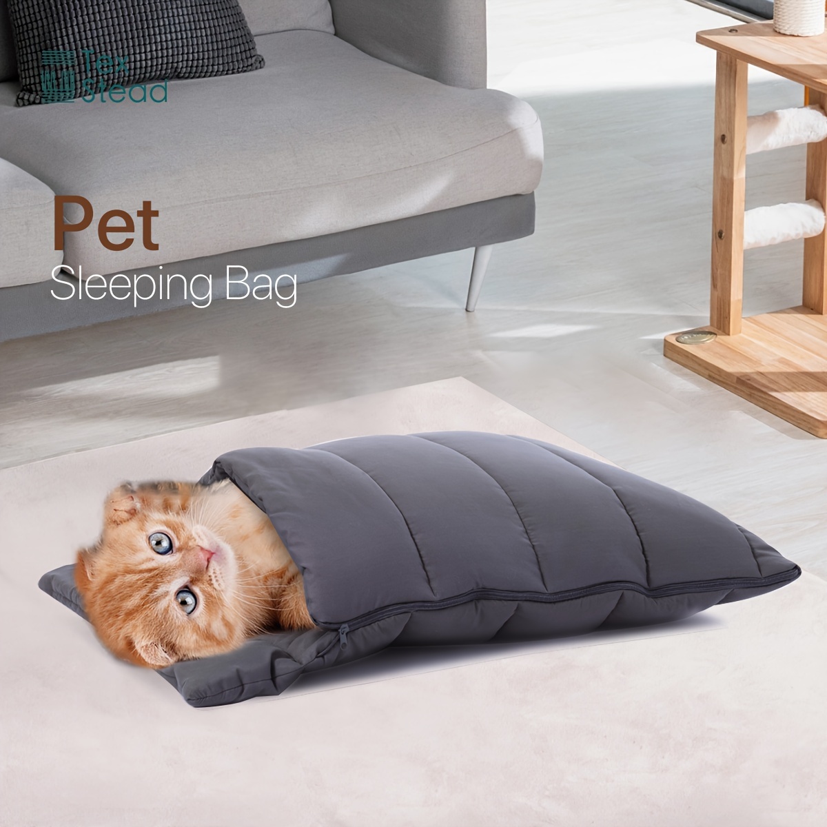  cave bed for small dogs cats durable washable polyester sleep sack for indoor pets Product details 1