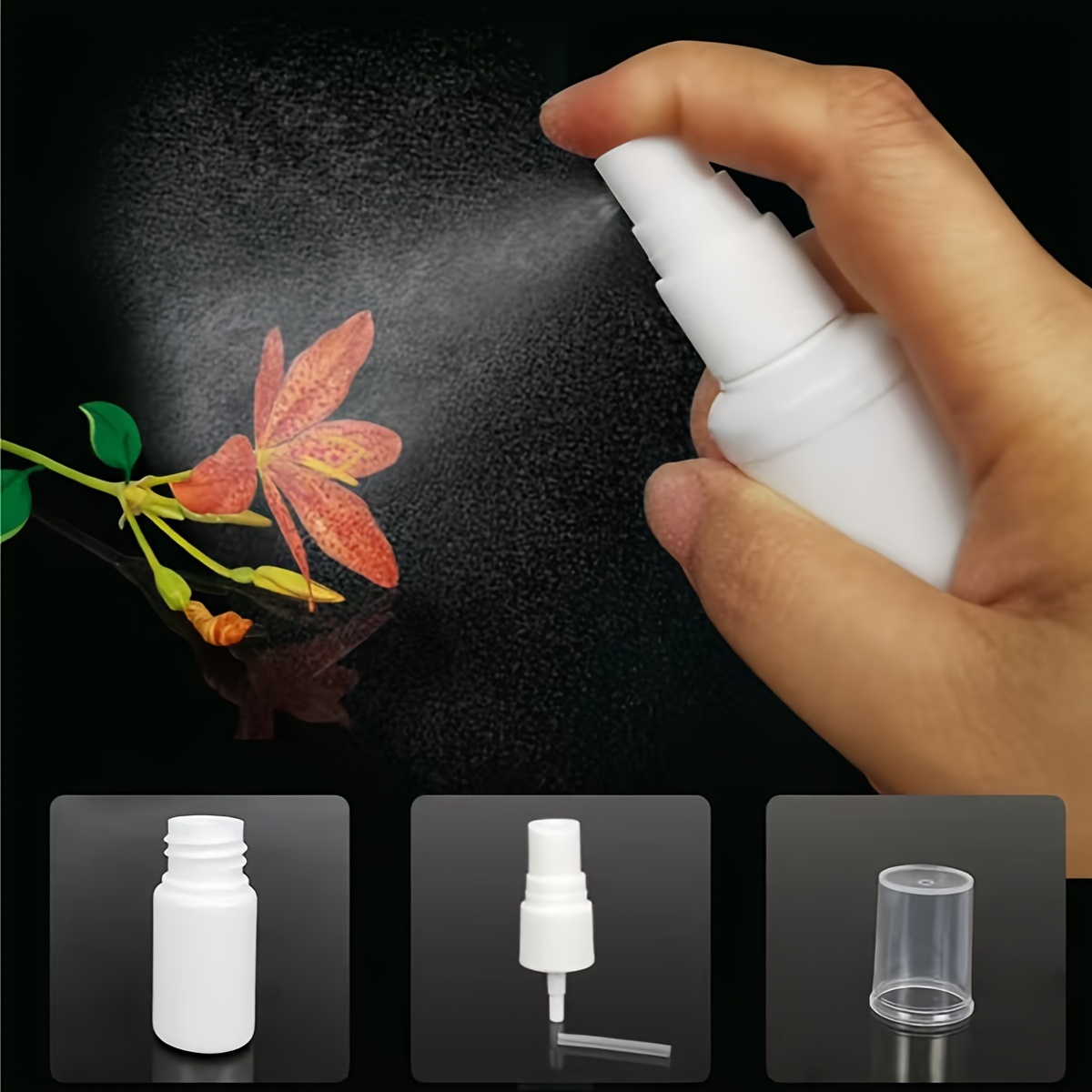 

1pc White Spray Bottle 100ml/200ml, Pet Plastic Empty Refillable Containers For Cosmetics And Liquid Dispensing