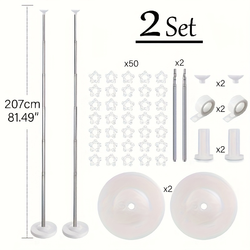 Image of 2sets, Balloon Stand Kit, Balloon Hold , Spring Festival, Birthday Party Decor Supplies, Balloon Additions, Perfect For Wedding, Christmas, Thanksgiving