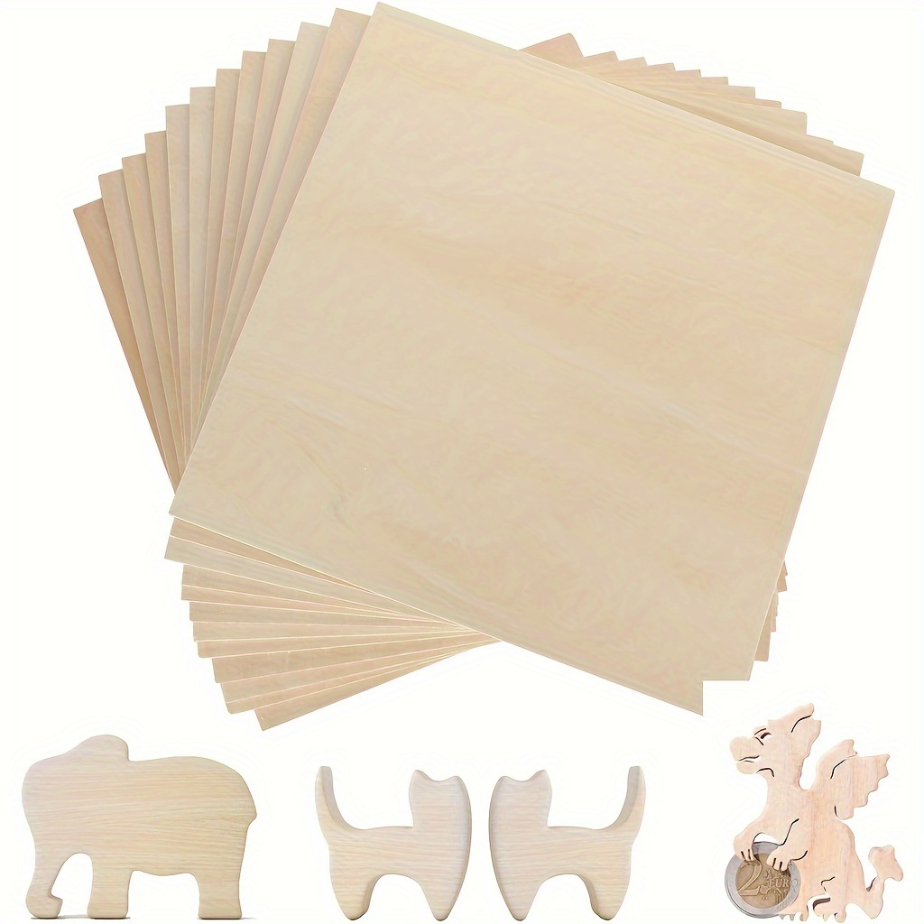 

6pcs Plywood Sheets, 12x12 Inches, 3mm - Laser Cutting, Carving, Diy Projects, Painting & Cnc Crafting