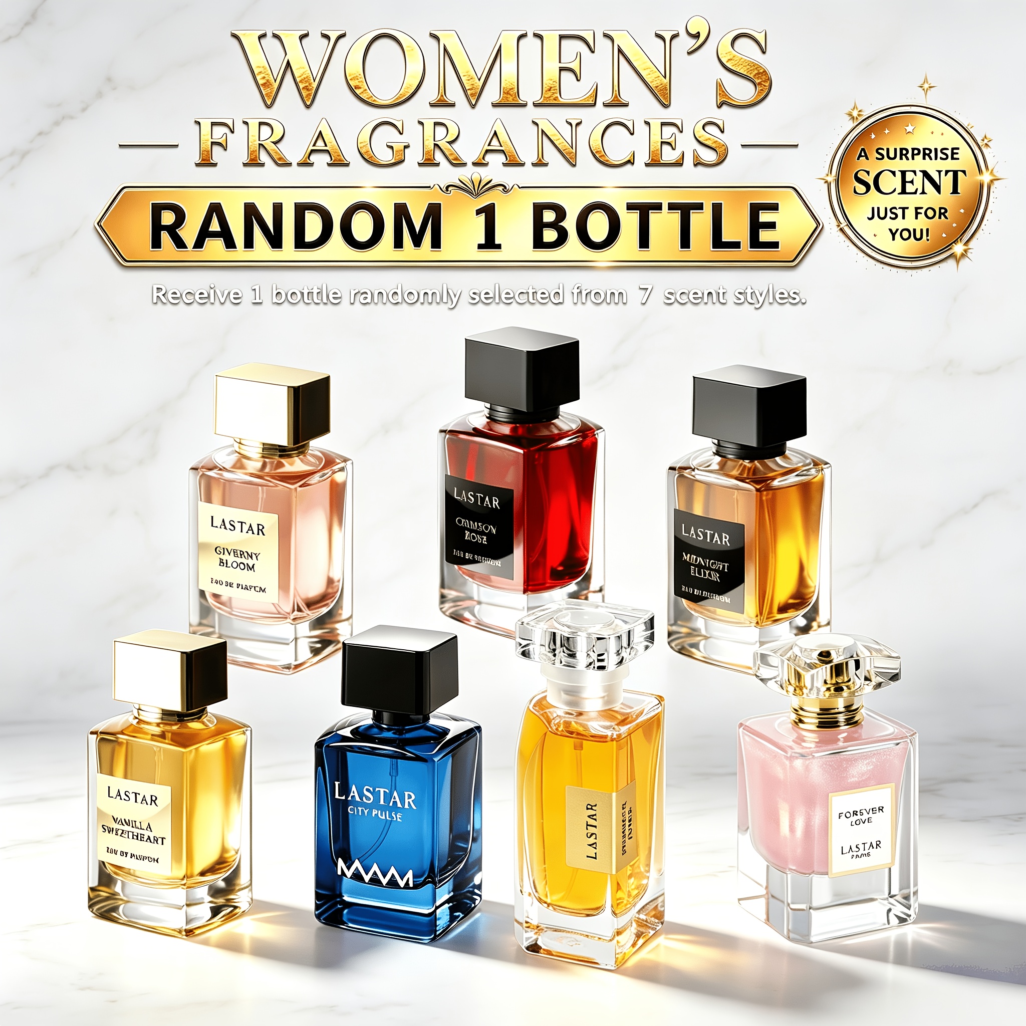 Image of 1 Bottle Of Surprise Random Women's Perfume 50ml/55ml Long- Floral And Fruity Fragrance, Luxurious Glass Bottle, Suitable As Gifts For Anniversaries, Birthdays, Valentine's Day, For To Girlfriends And
