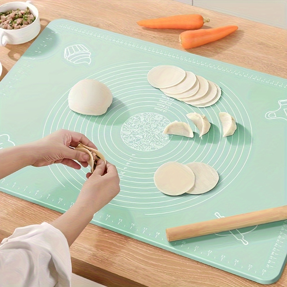 

Silicone Baking Mat Non-stick Pastry Mat Dough Rolling Counter Pad For Bread, , Pastry Making Kitchen Accessories (1 Pack)
