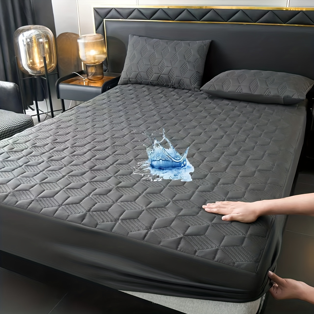 E-shop hochwertiger Matratzenschoner, geprägtes Design, leises elastisches Spannbettlaken, einfacher verdickter Matratzenbezug, Einzelbettgröße 11,8