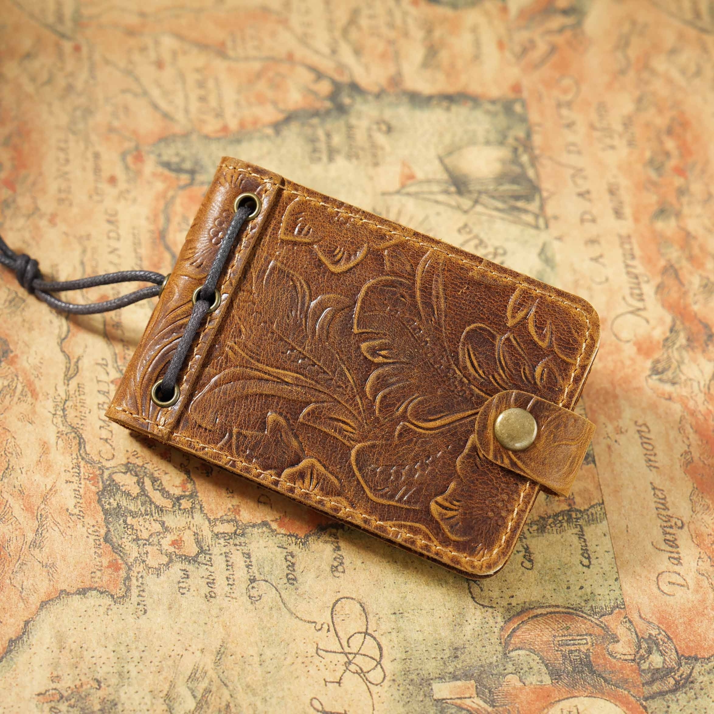 

Pocket-sized Embossed Cowhide Notebook - Hard Cover, Mini Business Journal For Use