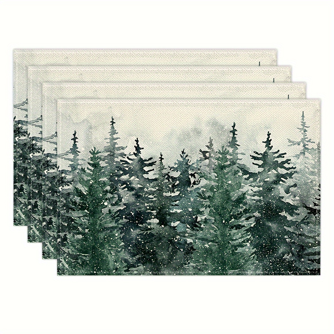 

4pcs Set Christmas Placemats - , , For Dining & Decor, 12x18