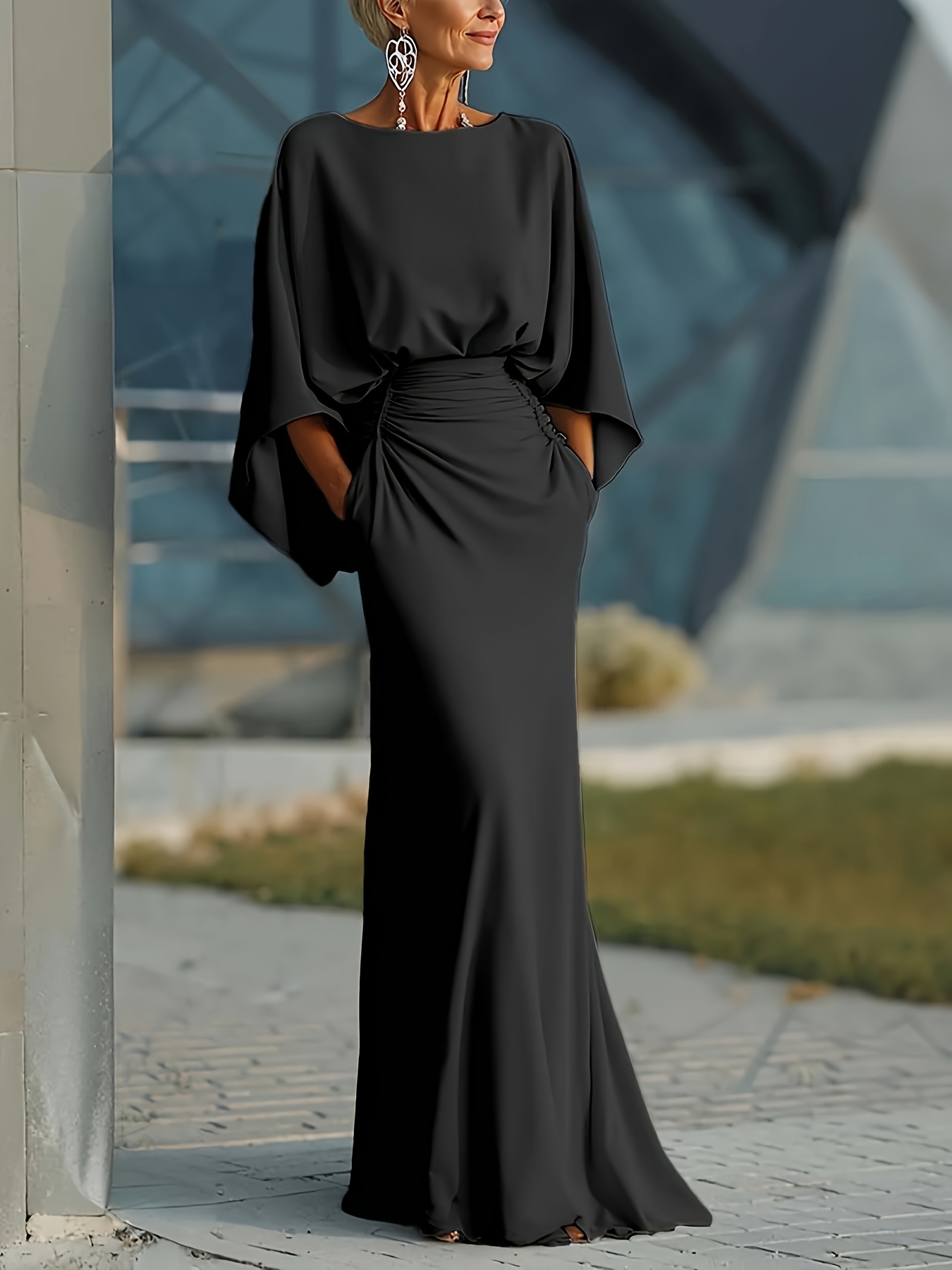 knee length elegant navy blue dress Sweetheart Neck High Low Dark Blue Short Prom Dress, Dark Blue High Low  Formal Dress, Graduation Dress main image 0