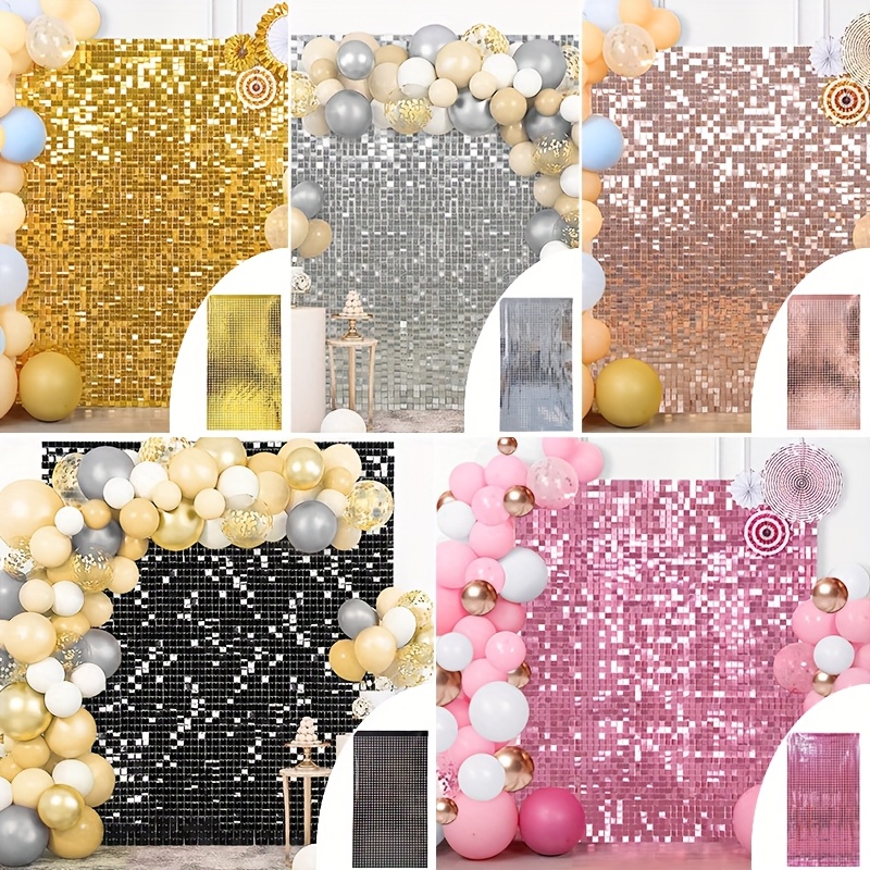 Happy Birthday Banner Hintergrund – Gold-schwarz Glitzernd, 180 X 109 Cm, Perfekt Für Foto-Hintergründe & Partydeko