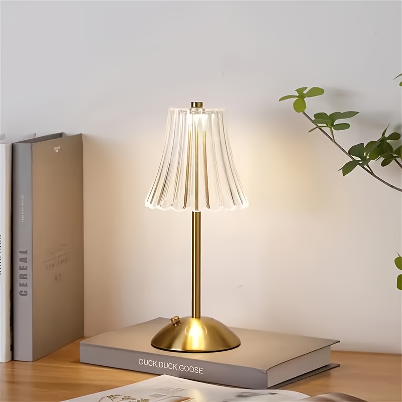 TEMU 2pcs Cordless Table Lamps-rechargeable Vintage Led Desk Lamp With Usb Port, 2200 Mah Battery, Led Small Portable Touch Bedside Lamp For Bedroom