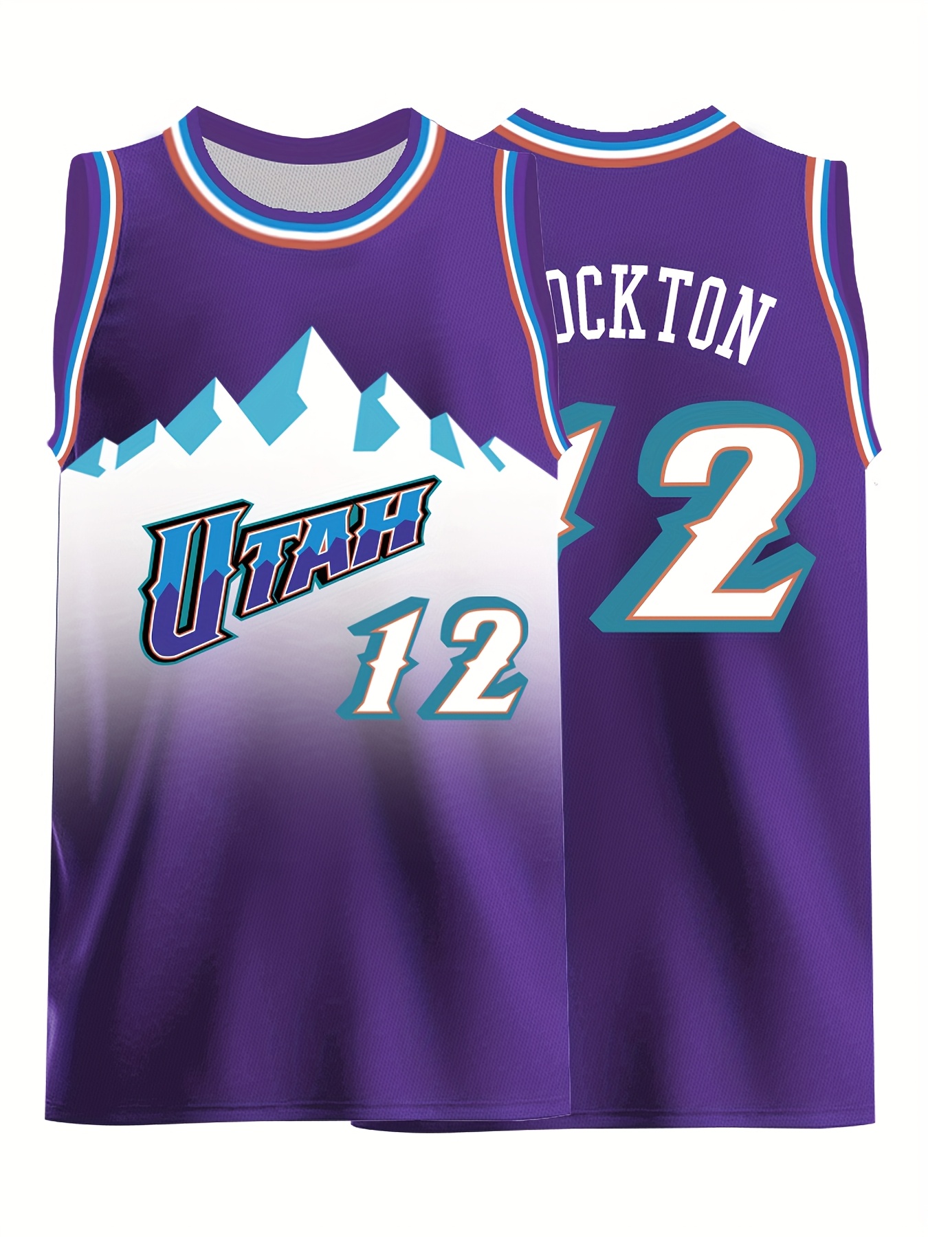 mens purple 12 basketball jersey breathable sleeveless embroidered sports top