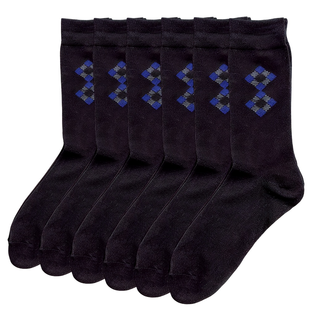 E-shop 6 Paar Herren Bambusfaser-Crewsocken – Atmungsaktives Bambusfaser-Gewebe, Weiche Gemütliche Socken für Business, Büro Freizeit – Uni-Farben