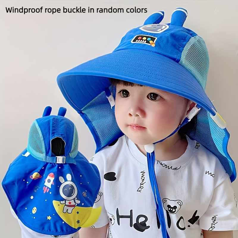 1-5 Years Cartoon Printing Baby Bucket Hat Cotton Breathable Kids