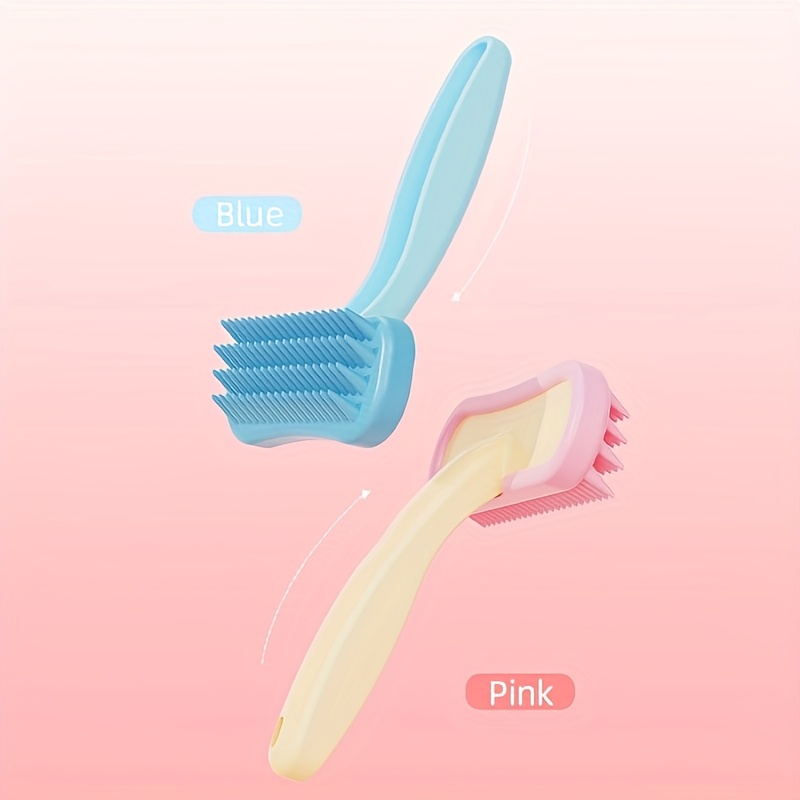 Silicone Pet Grooming Brush with Soft Bristles & Heart-Shaped Head - Gentle Detangling & Massaging Brush for Cats, Dogs, Rabbits, Guinea Pigs - Non-Shedding, Durable, Pet Grooming Supplies, Pet Grooming Brush