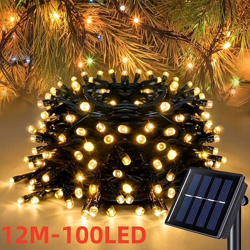 Outdoor Solar Led Light String, Suitable For Christmas, Weddings, And Gardens – Space Theme, Push Button Control, Flashing Function, Plastic Material – 1pc