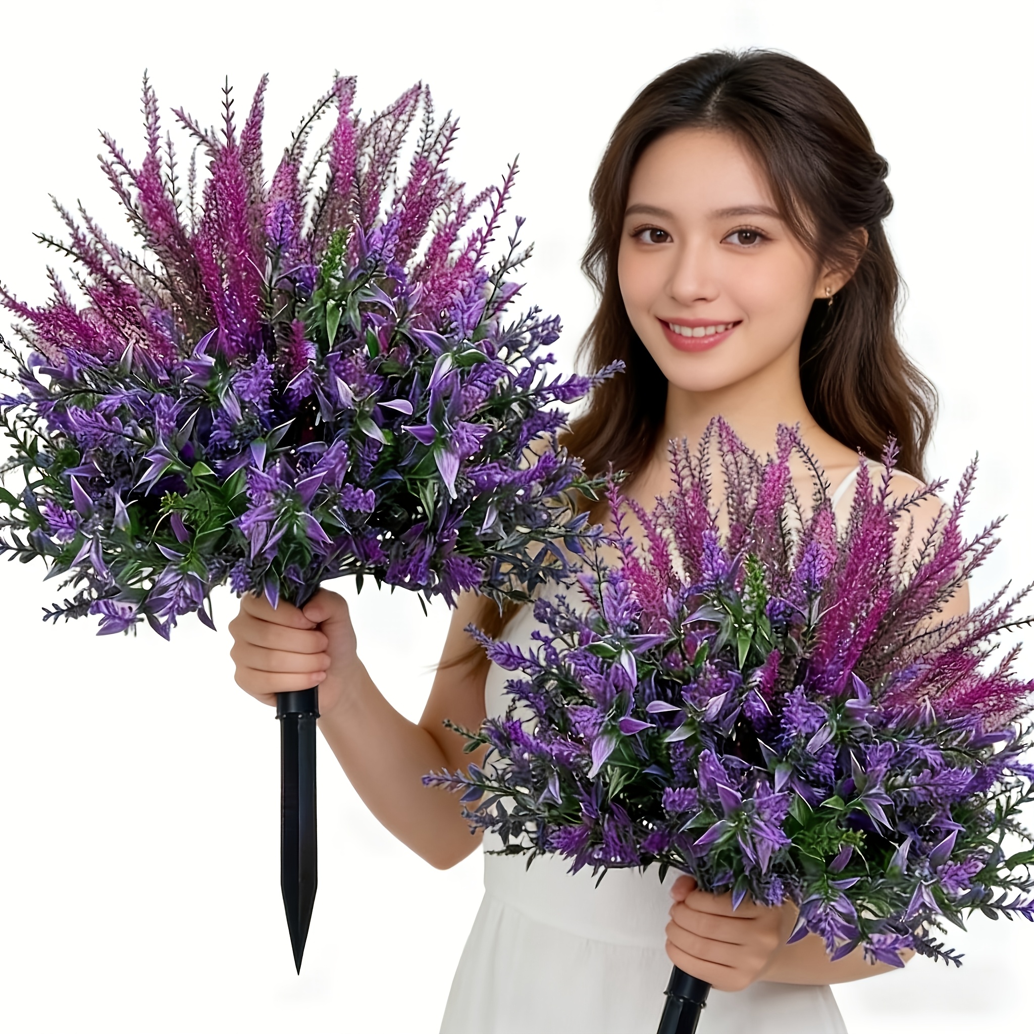 2 outdoor lavender   artificial flowers with  s     courtyard lawn decoration gardens weddings holiday scene decor and spring summer and   outdoor courtyard landscaping   flowers