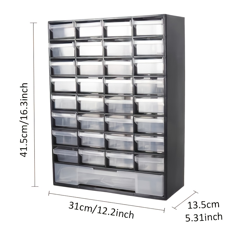 E-shop ELECTRIC Multifunktionaler Werkzeugschrank mit 33 abnehmbaren Schubladenboxen – Aufbewahrungsbox mit mehreren Fächern, aus PP-Material, geeignet