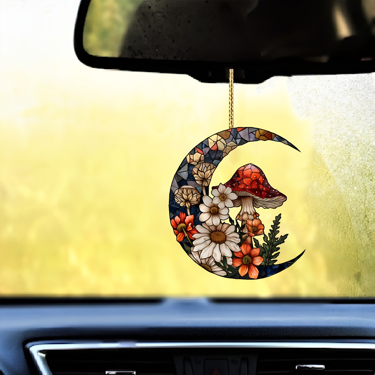 

Acrylic Mushroom & Car Mirror Charm - For Vehicle, Home & Outdoor Decor | Ideal For Holiday Ornaments, Theme Parties, Christmas Tree, Bag & Keychain Accessories | Perfect Gift