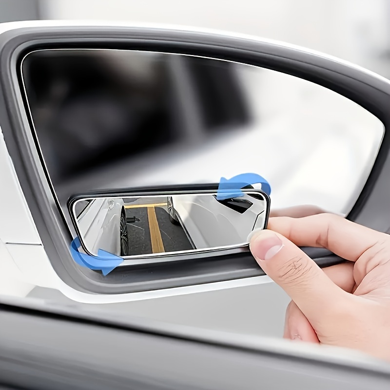 

2-pack Blind Spot Mirrors: Rectangular, High-def, Frameless, Convex, Adjustable Stem, Suitable For Cars, Suvs, And Trucks