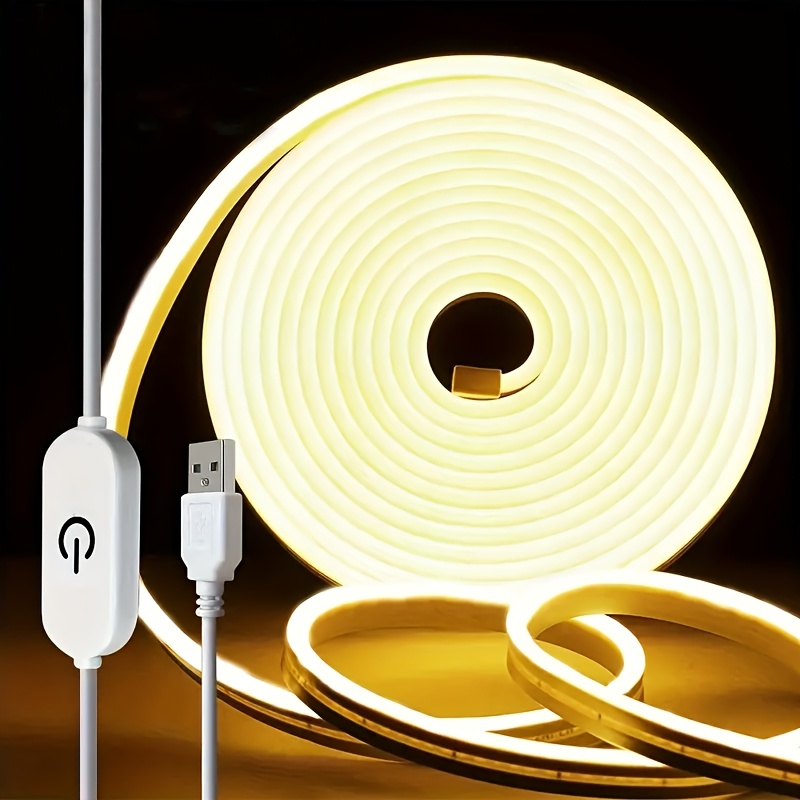 LQHZMYY Touch Control LED Neon Light Strip, USB Powered Dimmable String Lights, Neon Strip, Flexible Neon Sign for Indoor Bedroom TV Backlight Cabinet Decoration