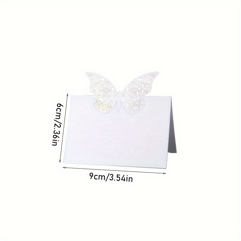 25-piece Elegant White Wedding Table Name Cards Set With Decorative ...