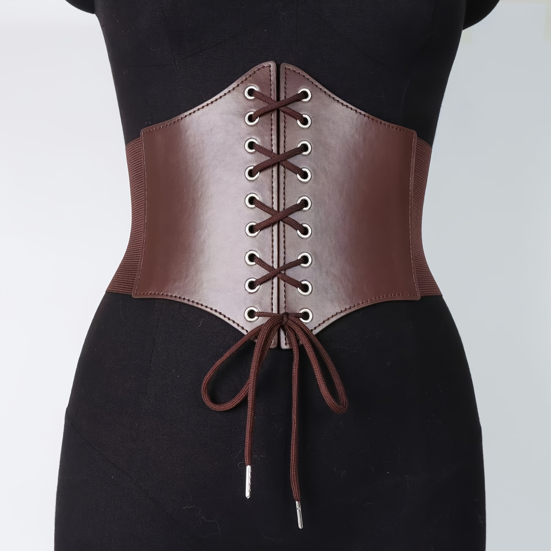 womens elastic corset belt adjustable lace wide waist Temu Australia